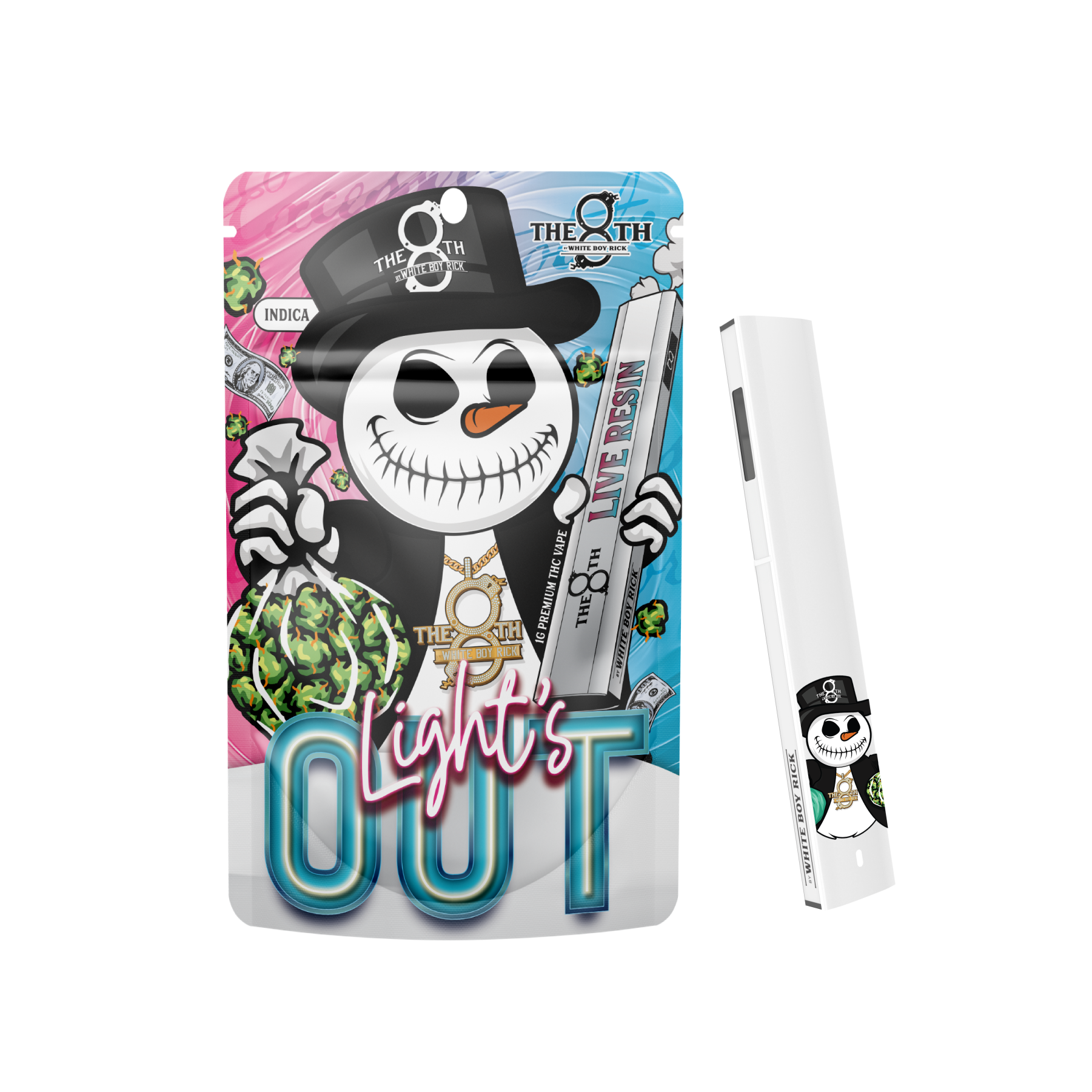 Photograph of product: The 8th By White Boy Rick Lights Out All-in-One Vape Rec