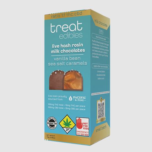 Photograph of product: Vanilla Bean Sea Salt Caramels | 100mg