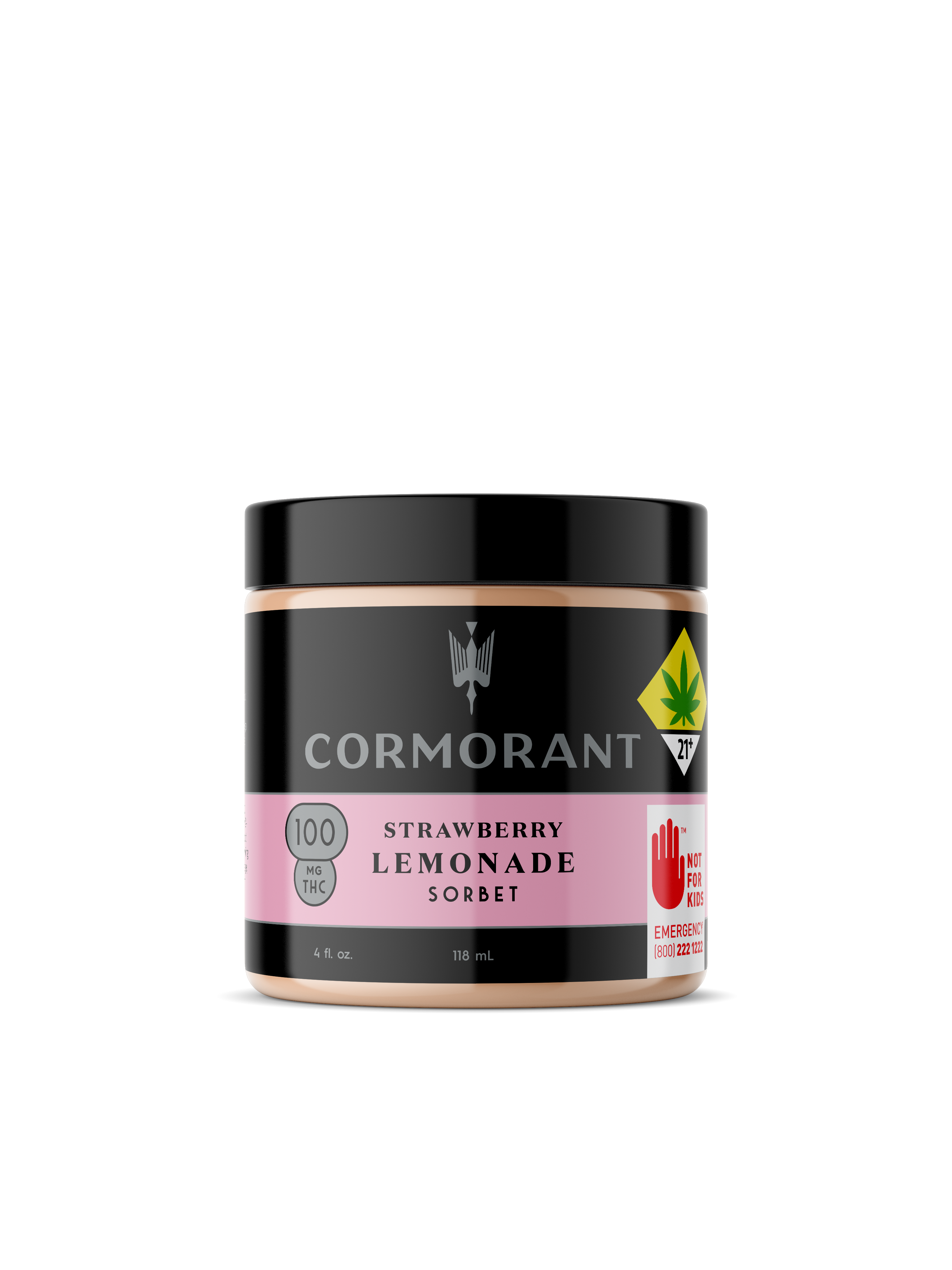 Photograph of product: Cormorant Strawberry Lemonade Sorbet (100mg) 4oz