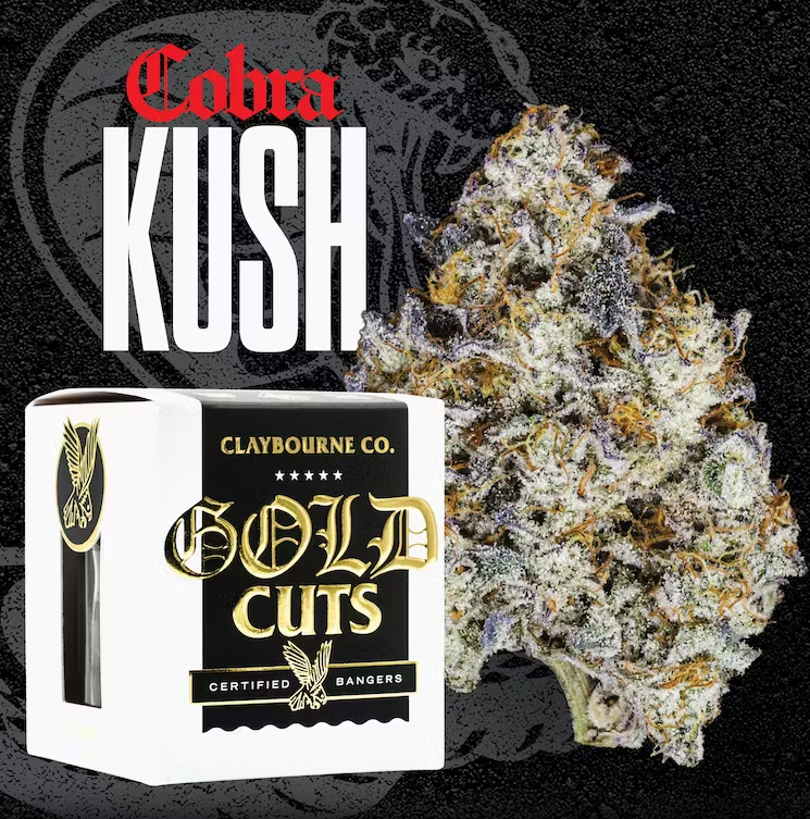 Photograph of product: Claybourne Co Gold Cuts Cobra Kush Oui'd Hybrid Flower 3.5g