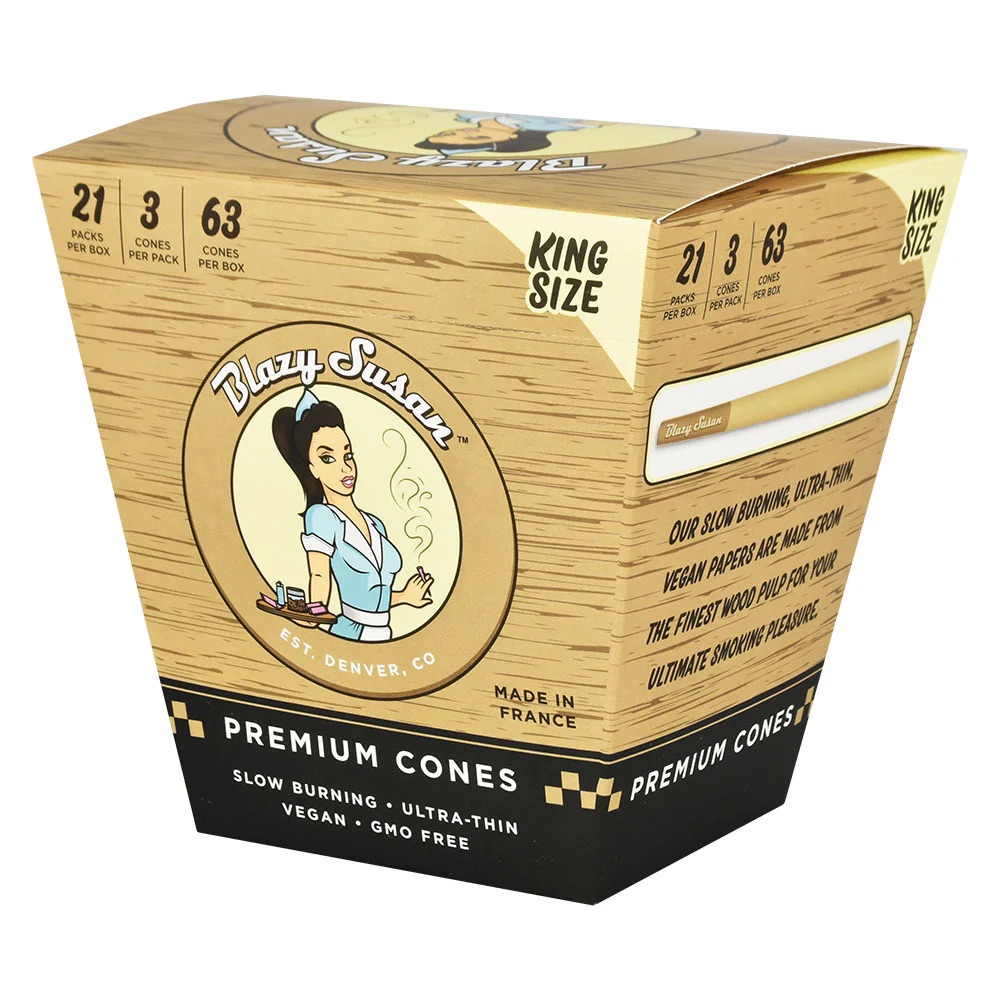 Photograph of product: Blazy Susan | Cones | Unbleached Paper | King Size | 20pk