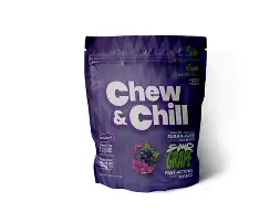 Photograph of product: Chew & Chill  / Gummy / Sour Grape 100MG 10 pk