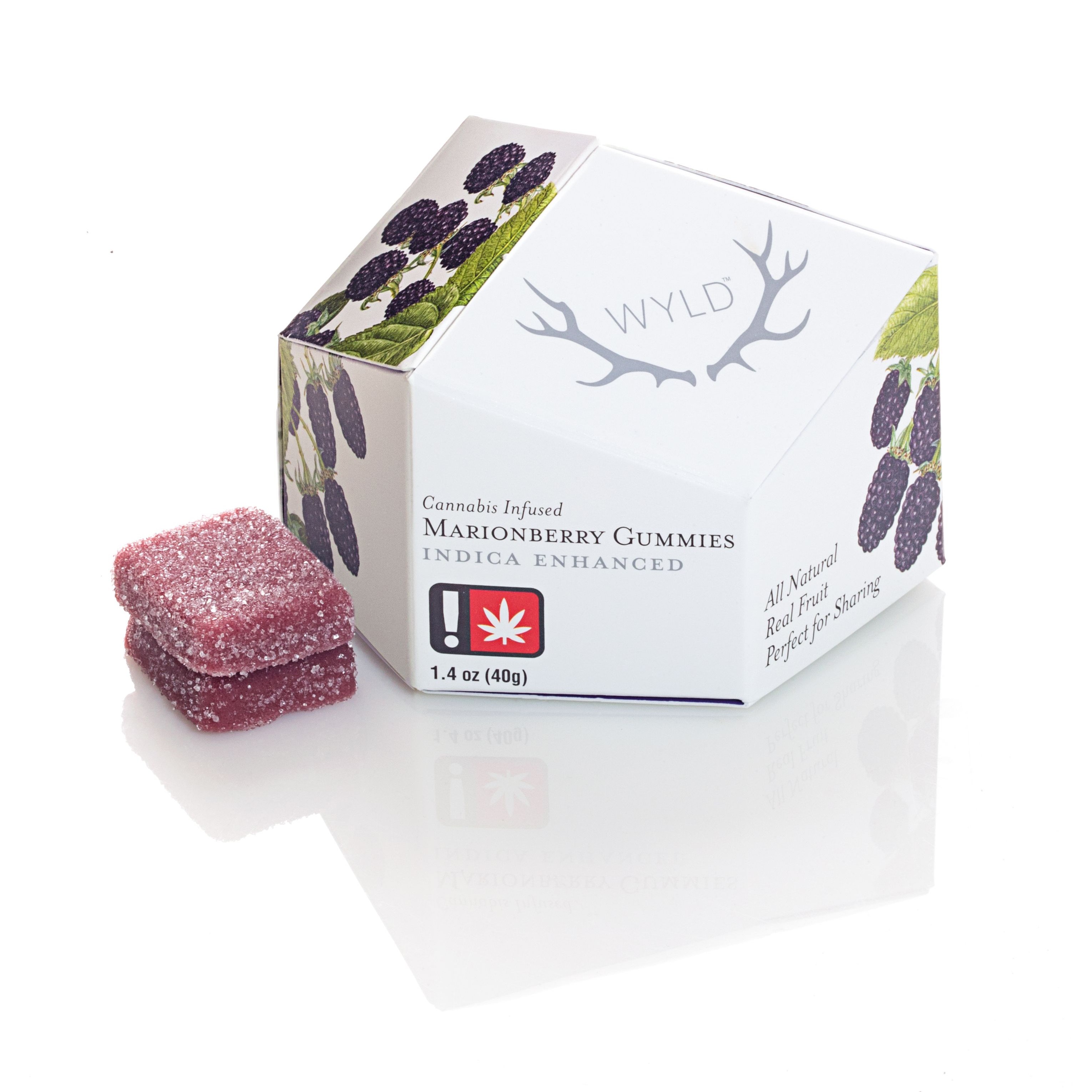 Photograph of product: WYLD Gummies (100mg) 10ct Marionberry Oui'd