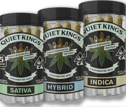 Photograph of product: Cantaloupe Kush Sauce And Diamond Infused Pre Roll 5pk