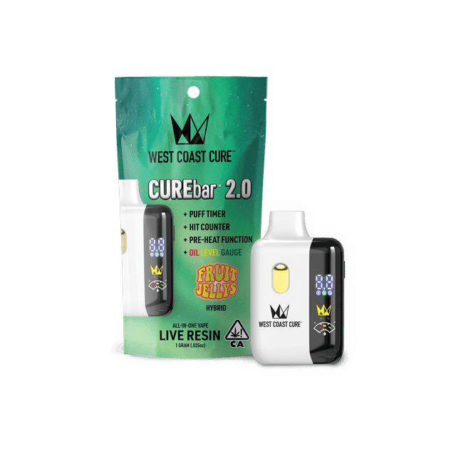 Photograph of product: 1g Fruit Jellys Live Resin CUREbar 2.0 AIO - 