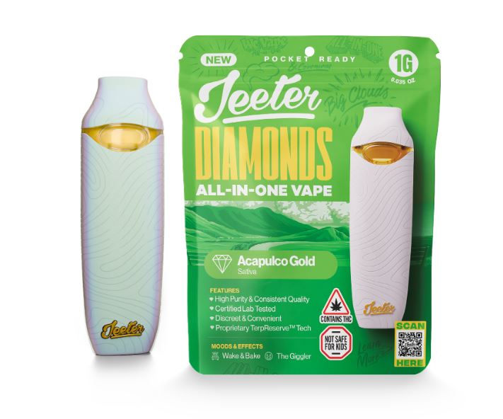 Photograph of product: Acapulco Gold Liquid Diamond Jeeter Dispo 1g