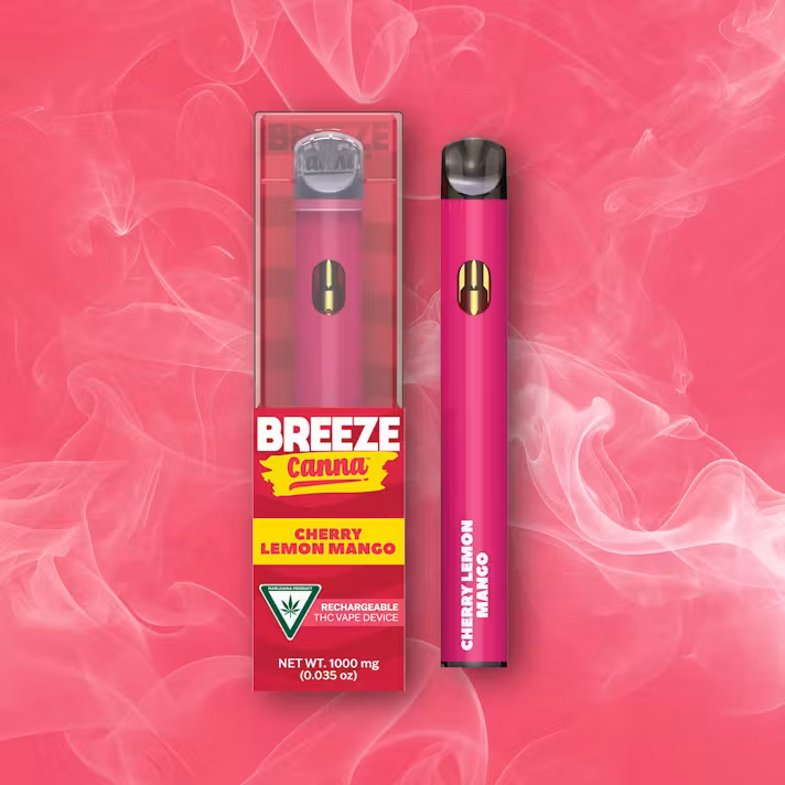 Photograph of product: Breeze Canna Plus Vape | 1g | Cherry Lemon Mango