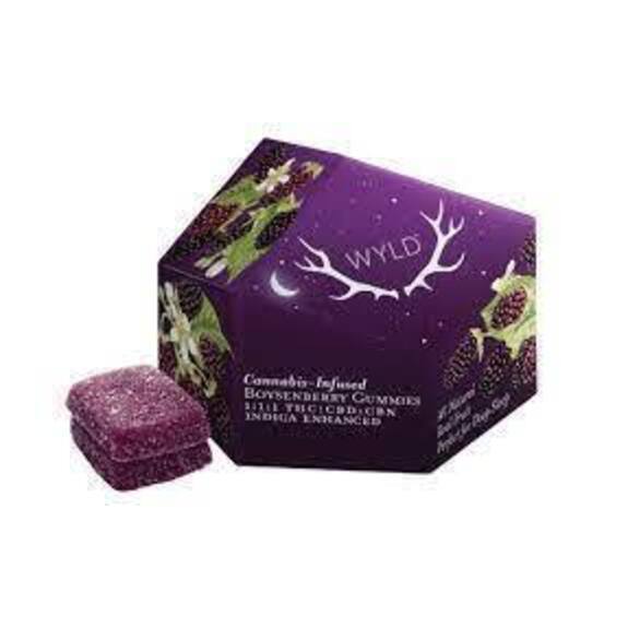 Photograph of product: WYLD - Boysenberry 100mg TH-oui:CBD:CBN Sleep Aide Gummies