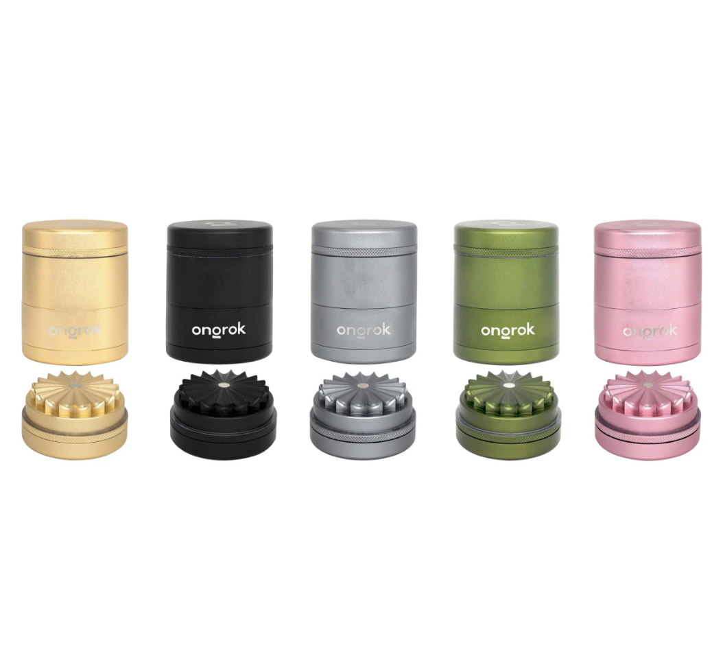 Photograph of product: ONGROK - Large 5pc. Toothless Grinder - 55mm Assorted Colors