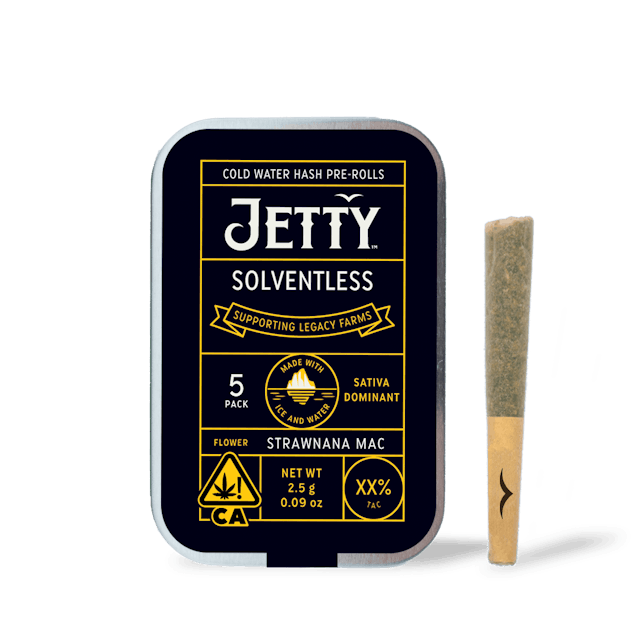 Photograph of product: Strawnana Mac x Sour Strawberry | .5g x 5 Live Rosin Infused Pre-Rolls - 