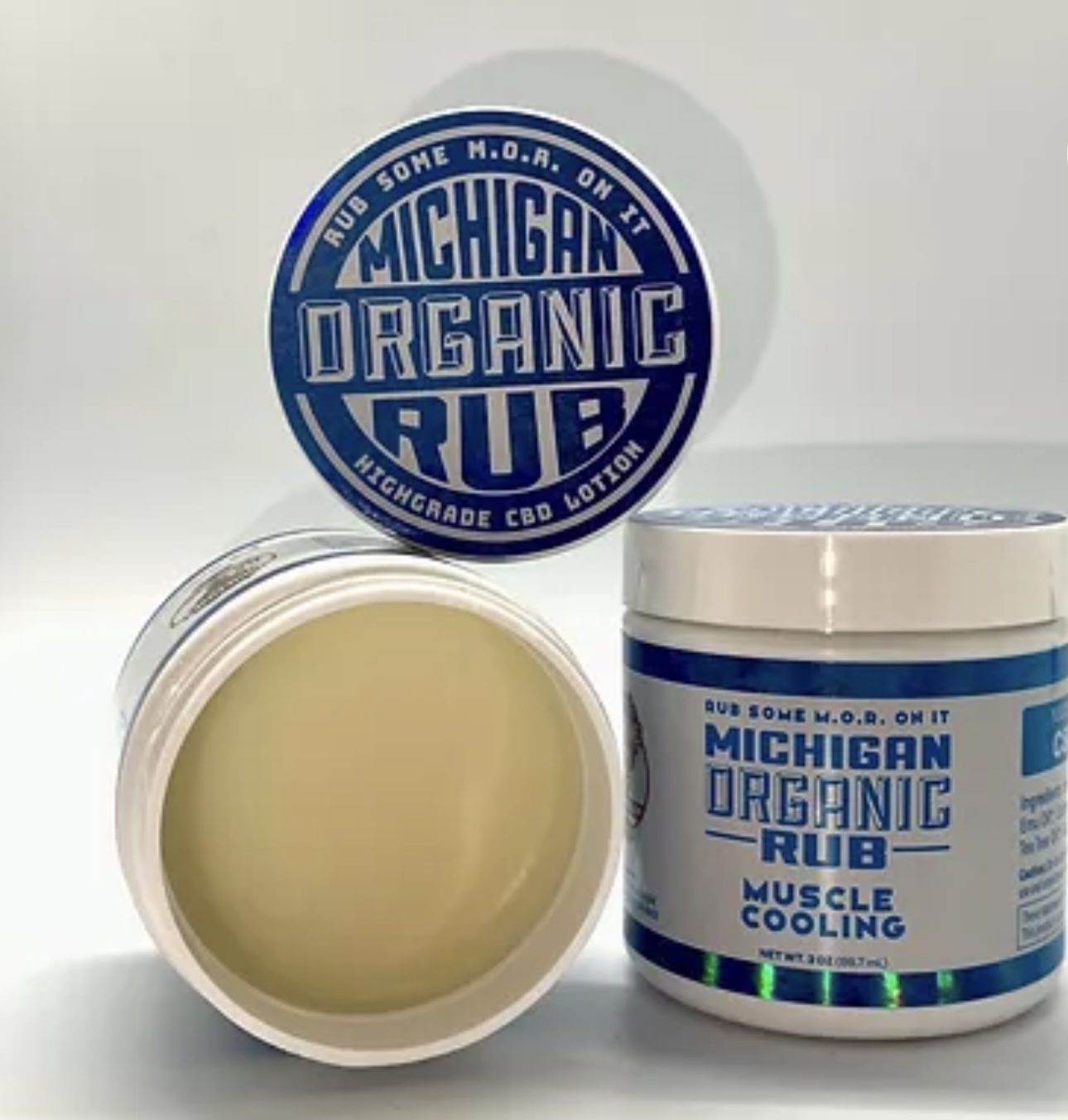Photograph of product: Michigan Organic Rub: Muscle Cooling Extra Relief 3OZ Jar 750MG