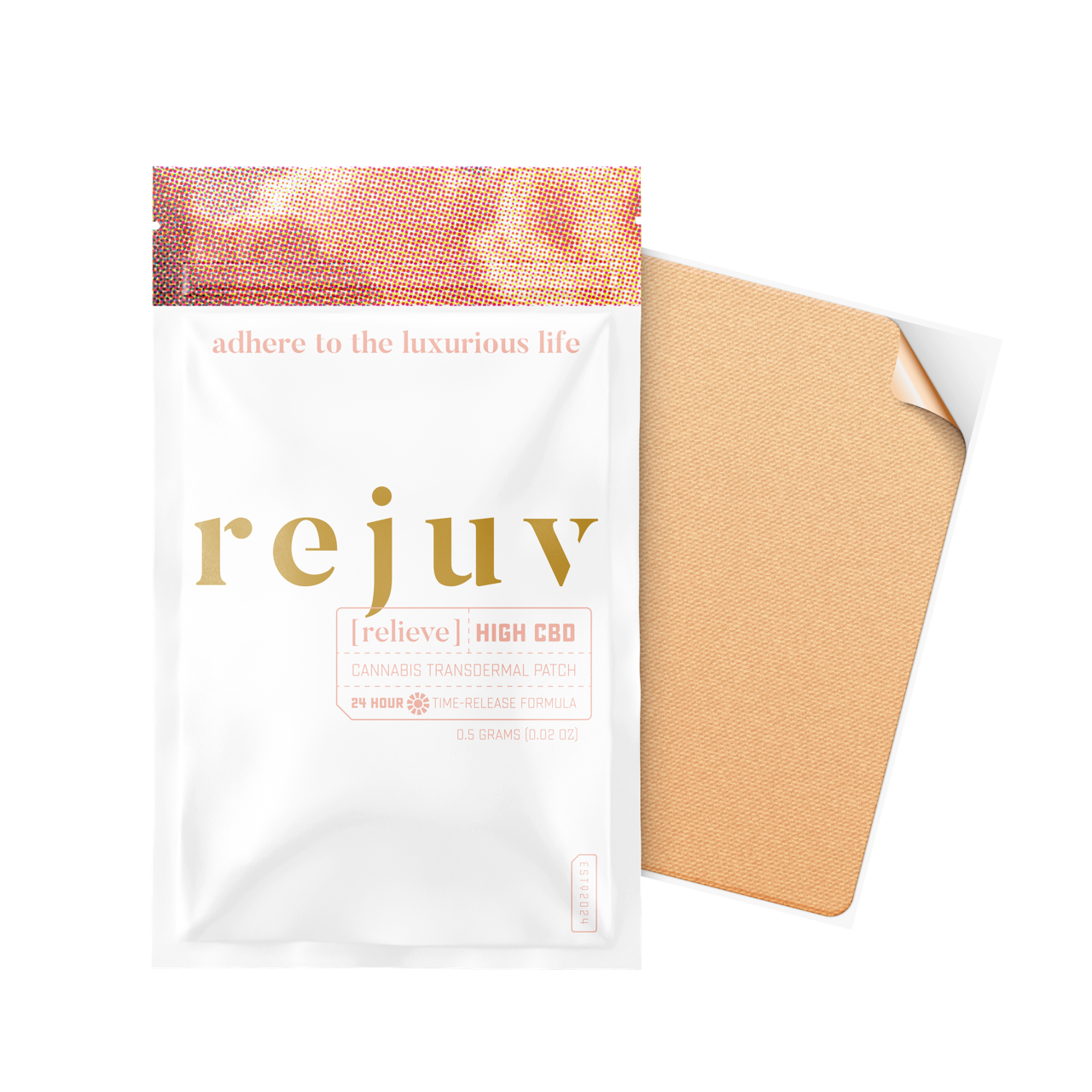 Photograph of product: rejuv | Relieve (High CBD) | Transdermal Patch | 5mg