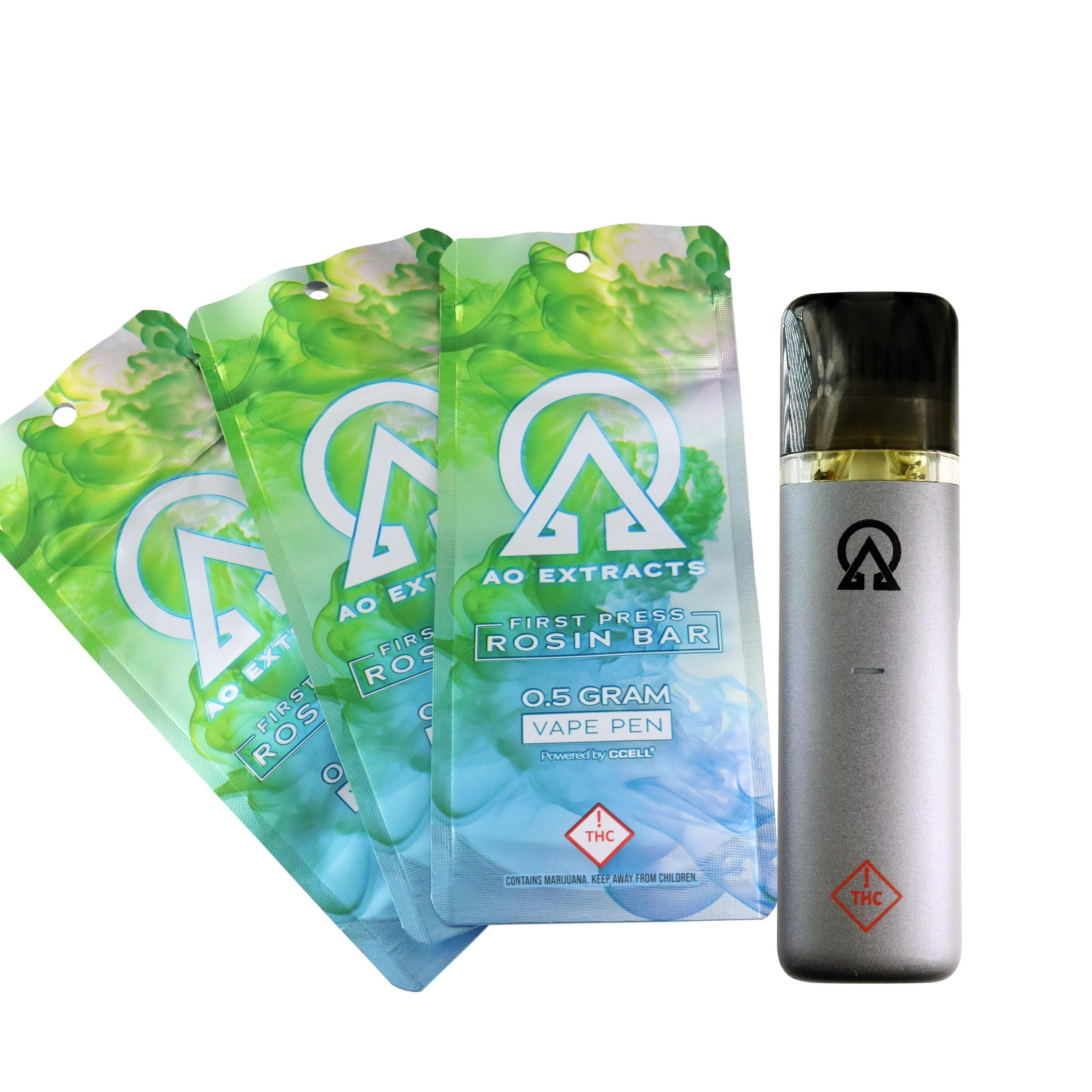 Photograph of Product: AO Extracts - Rosin Disposable - 0.5g - - 24K