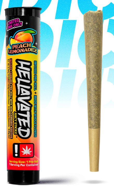 Photograph of product: Hellavated Juicy Stickz | Peach Lemonadez | Oui'd