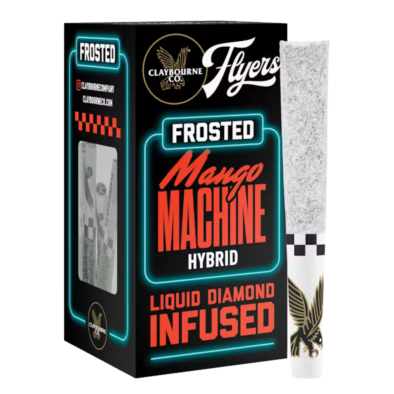 Photograph of product: MANGO MACHINE LIQUID DIAMOND INFUSED TH-ouia DUSTED 5PK PREROLLS