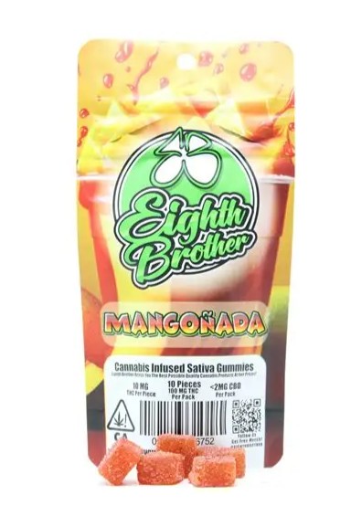 Photograph of product: Eighth Bros-Mangonada Gummies 10 Pack