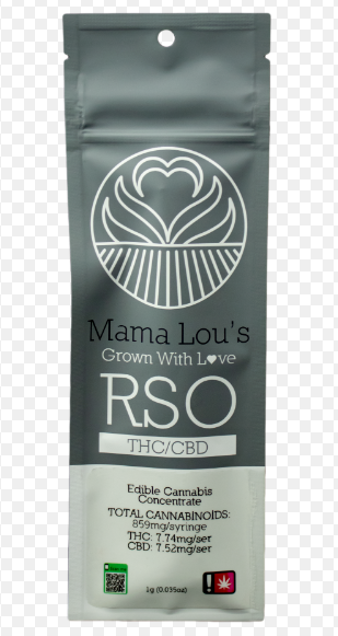 Photograph of product: Mama Lou -1G- 1:1 CBD RSO Extract Dripper