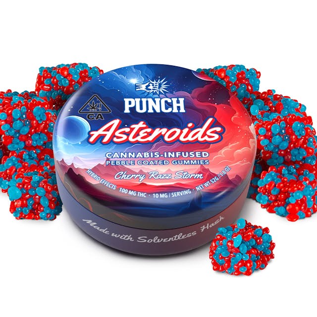 Photograph of product: Cherry Razz Storm Asteroid Gummies - 10 Pack