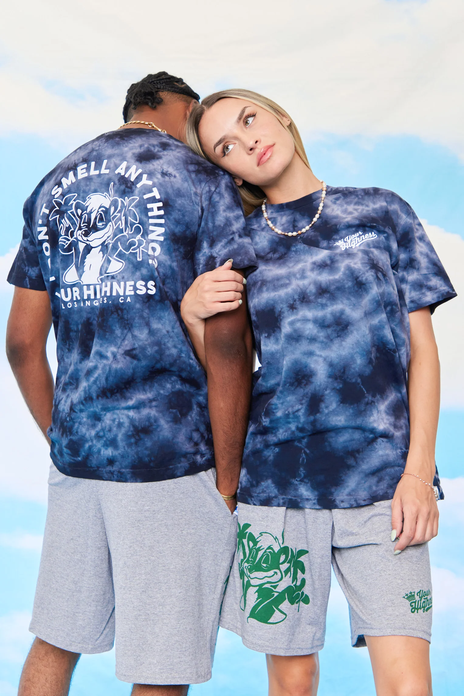 Photograph of product: Skunk'd | Blue Tie-Dye | T-Shirt - L