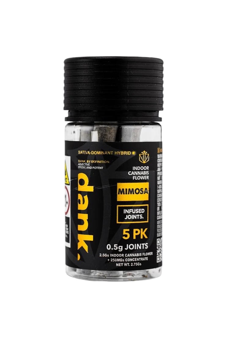 Photograph of product: Dank Mimosa 5pk Infused Prerolls