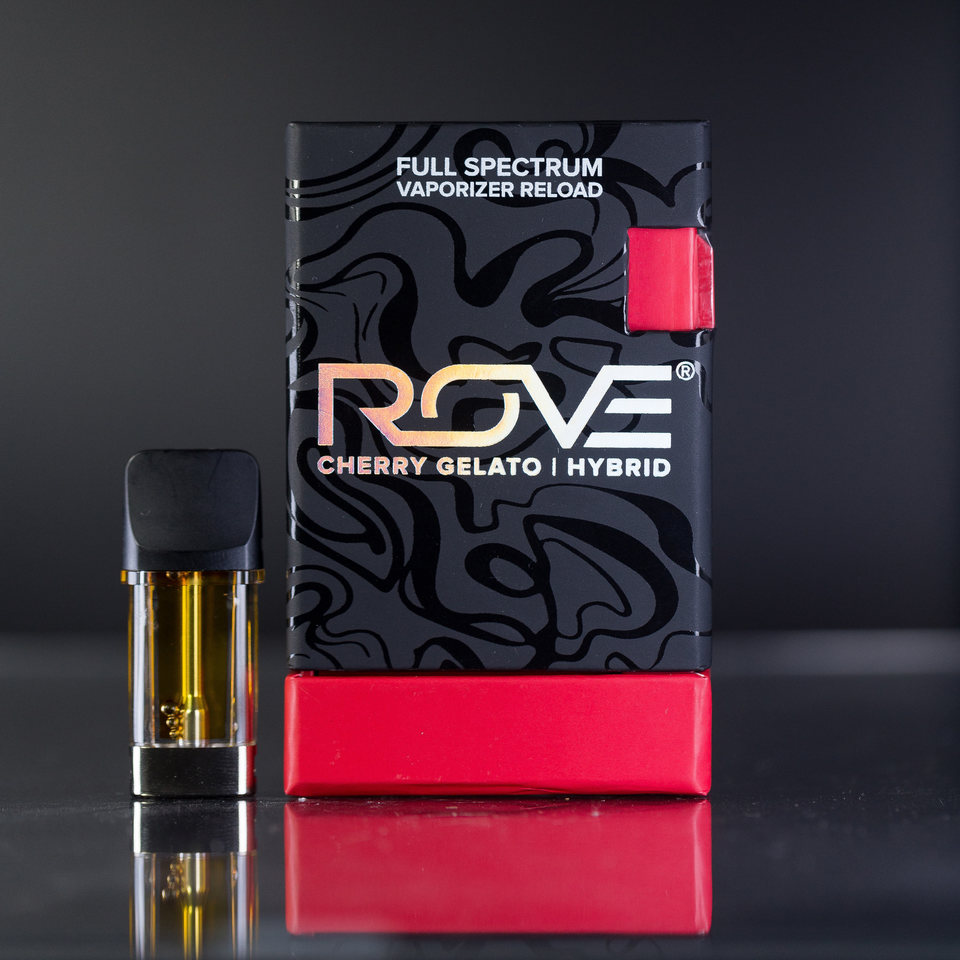 Photograph of product: ROVE- CHERRY GELATO- RELOAD- LIVE RESIN DIAMOND VAPORIZER