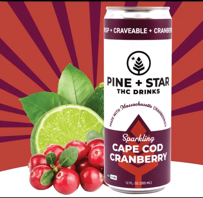 Photograph of product: Pine + Star | 5mg Infused Beverage | Cape Cod Cranberry