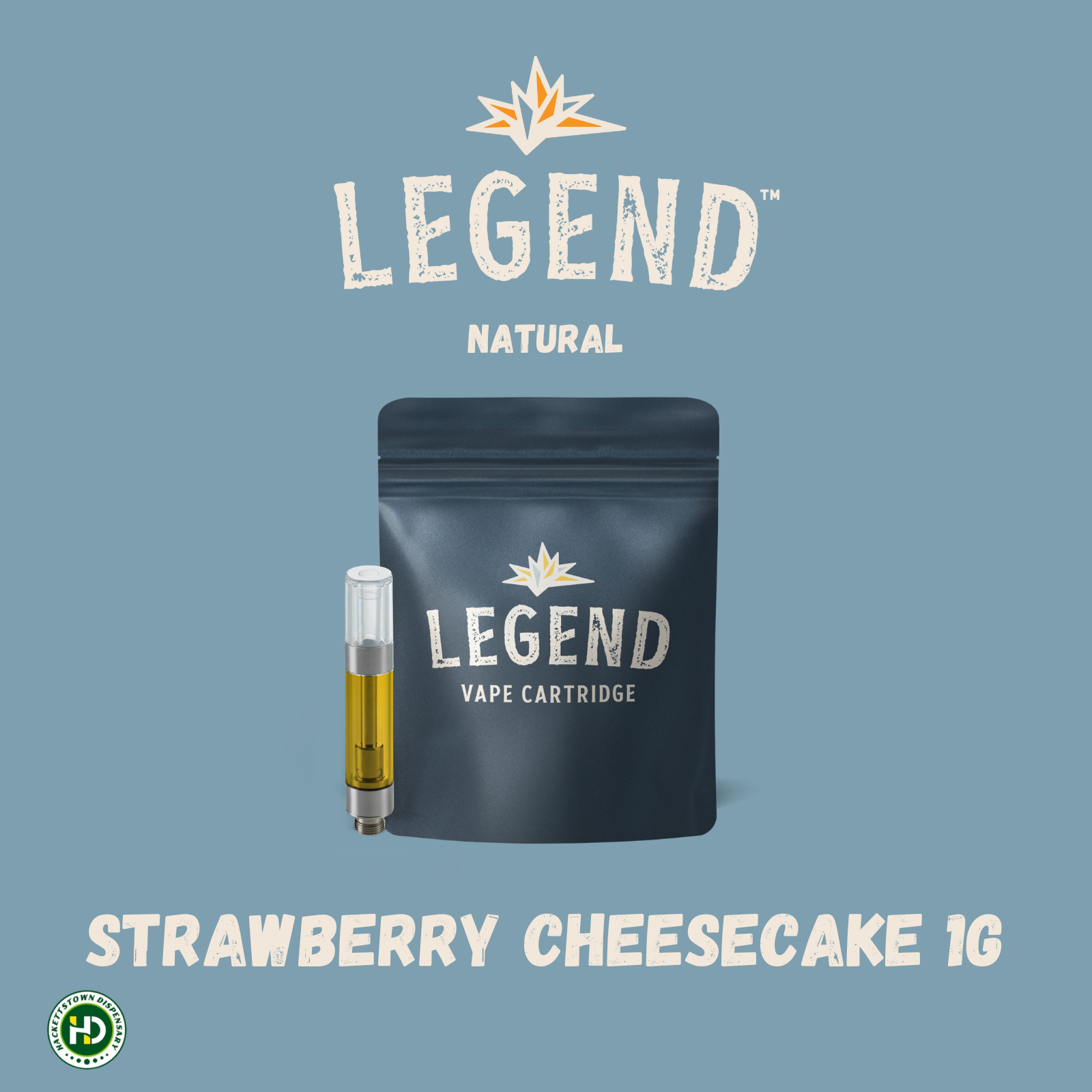 Photograph of product: Legend Cartridge | Strawberry Cheesecake | 1g (Hybrid)