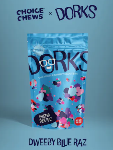 Photograph of product: Choice - 200mg Dorks Gummies - Dweeby Blue Raz