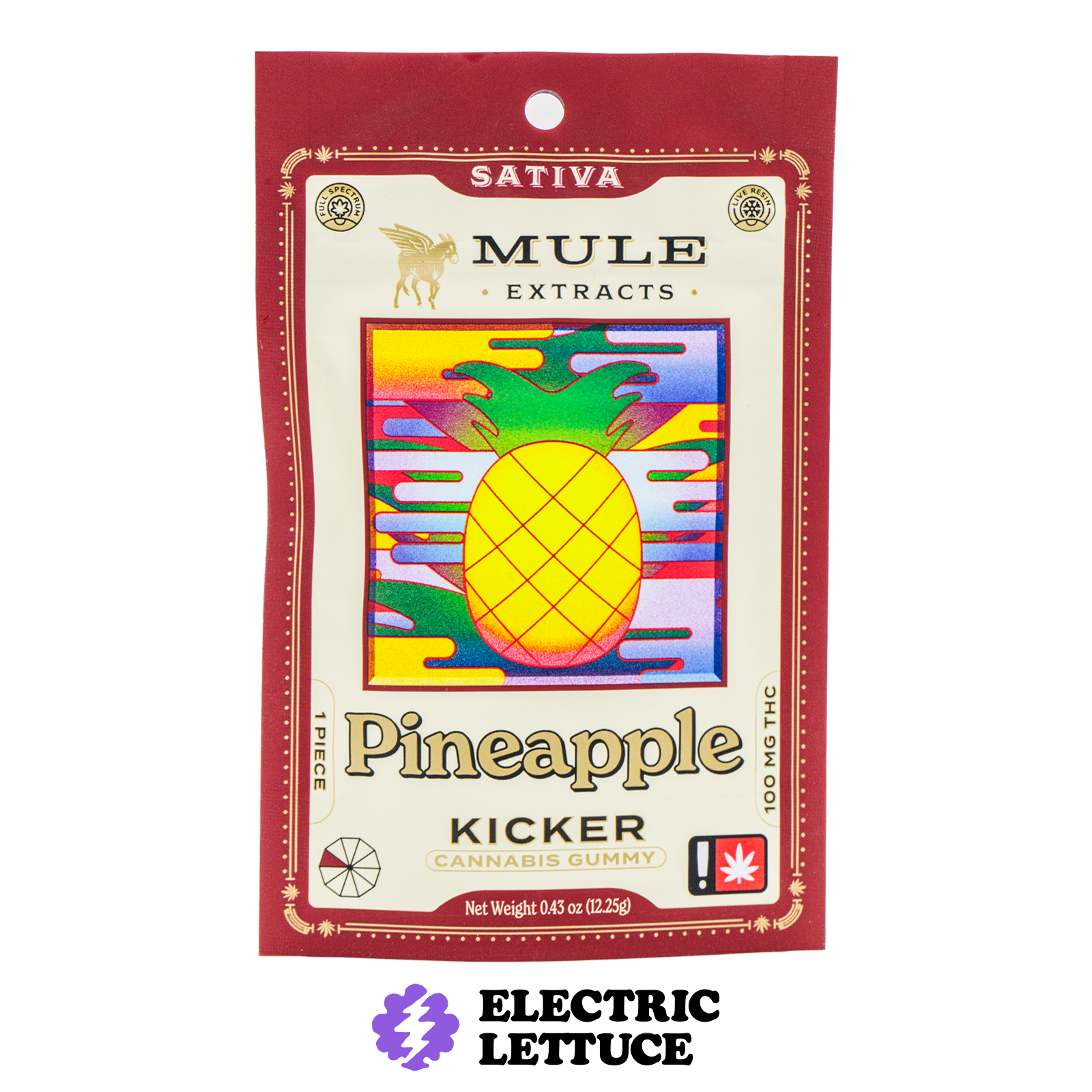 Photograph of product: Mule Extracts Pineapple Kicker Gummy 100mg