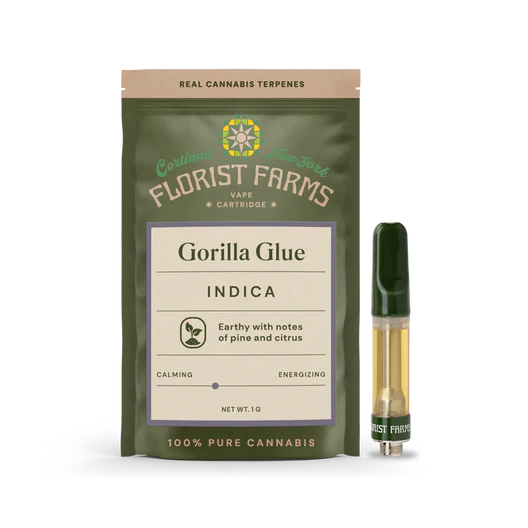 Photograph of product: Florist Farms | Gorilla Glue | Vape Cartridge | 1g