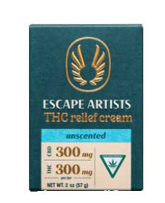 Photograph of Product: Escape Artists - Unscented Relief Cream (20:1) (CBD:THC) 2oz -  40mg