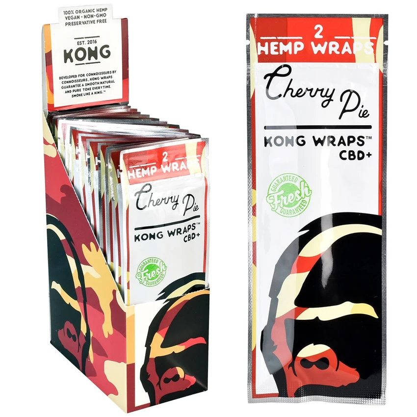 Photograph of product: Organic CBD Hemp Wraps - Cherry Pie - 2pk