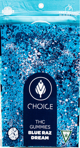 Photograph of product: Choice Chews | Blue Raz (Oui'd)  | 100mg