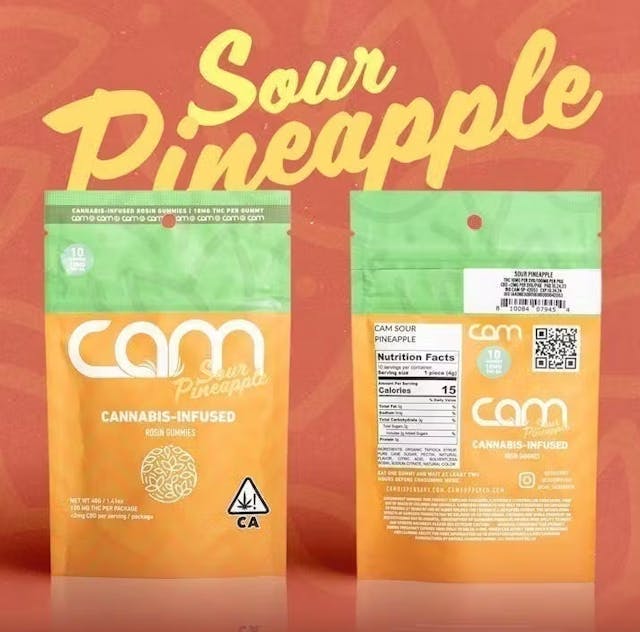 Photograph of product: Sour Pineapple Gummies 10pk - 