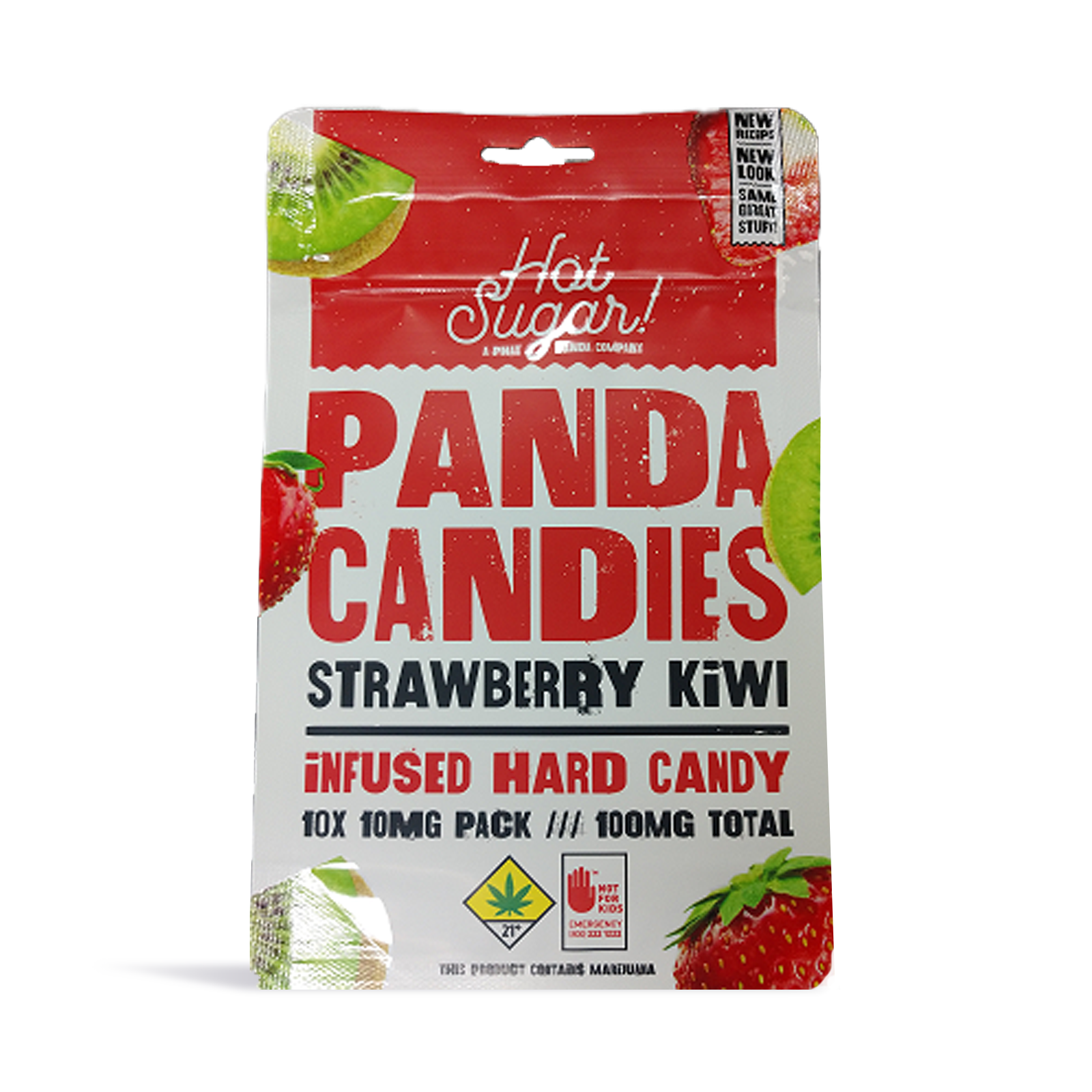 Photograph of product: Strawberry Kiwi Panda Candies l 100mg