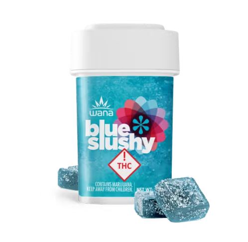 Photograph of product: Wana Blue Slushy Sativa Gummies 100mg - Limited Edition