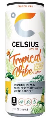 Photograph of product: Celsius - Tropical Vibe - Energy Drink (12oz)