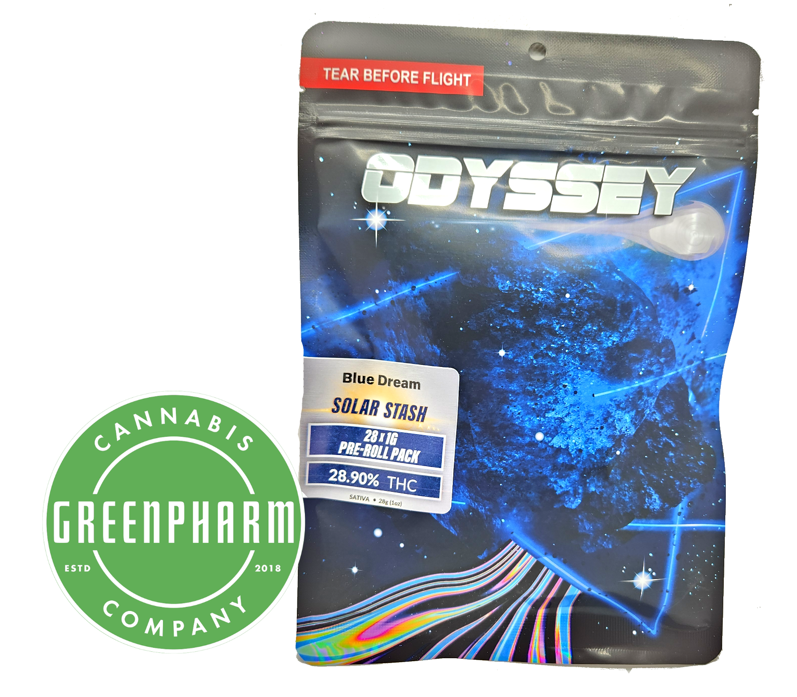 Photograph of product: Pre-Roll | Odyssey | Diamond Bar 28 pack