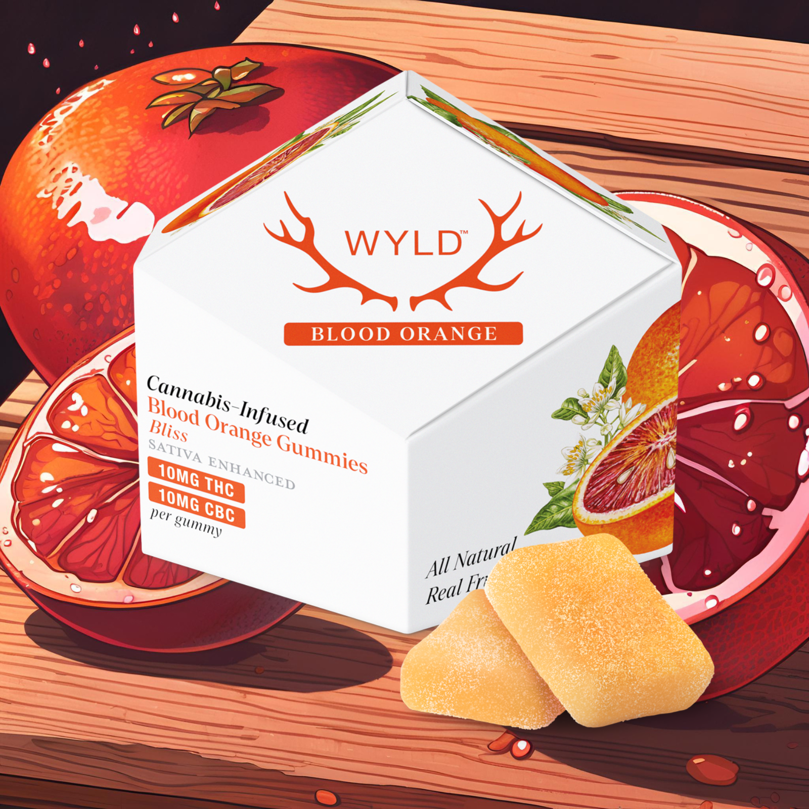 Photograph of product: Gummies | Blood Orange 1:1 TH-oui:CBC | 10pk