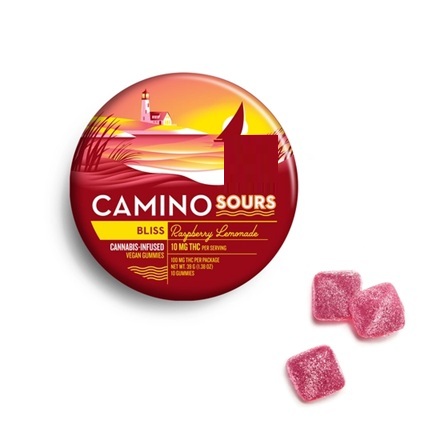 Photograph of product: Camino | Sour Raspberry Lemonade (H) "Bliss" 10pk/100mg Gummies