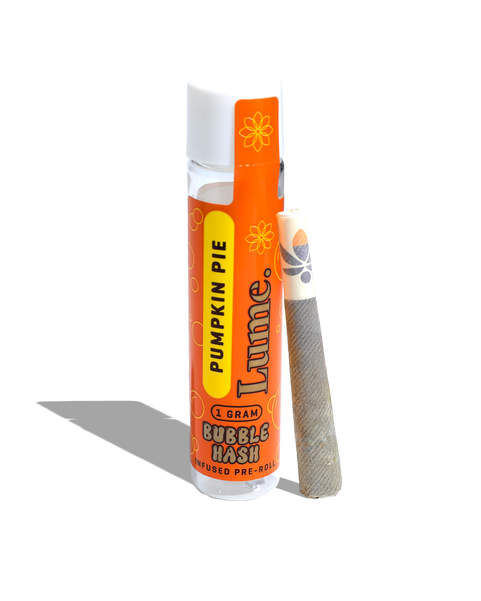Photograph of product: Pumpkin Pie Bubble au chocolat Infused Preroll 1g