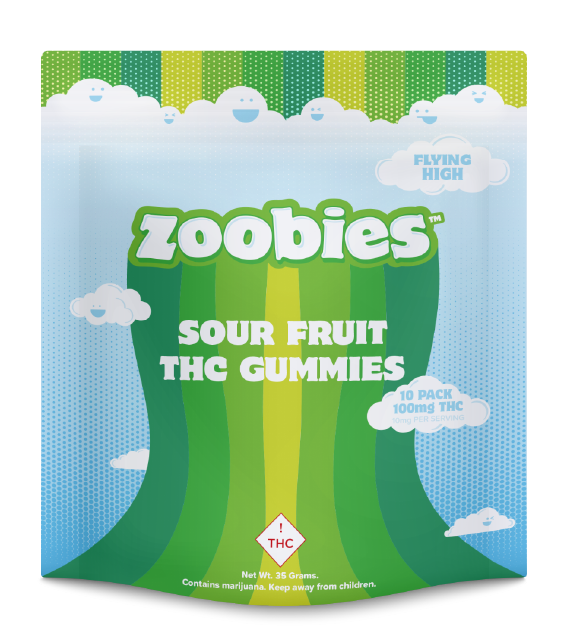 Photograph of product: Zoobies | Sour Fruit | 100MG | 10PK