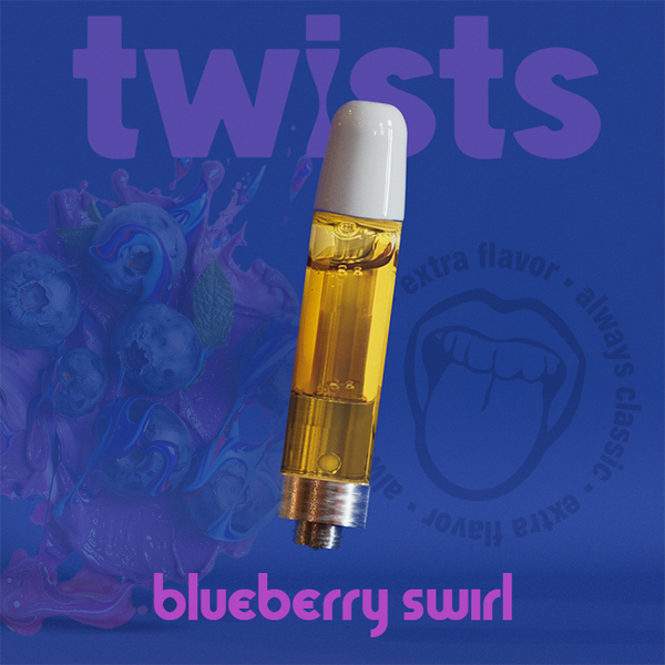 Photograph of product: Oil Twist - Blueberry Swirl - Cartridge - 1000 mg