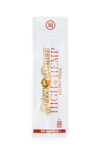 Photograph of product: HIGH HEMP - ORGANIC WRAPS - 2PK - FUZZY PEACH