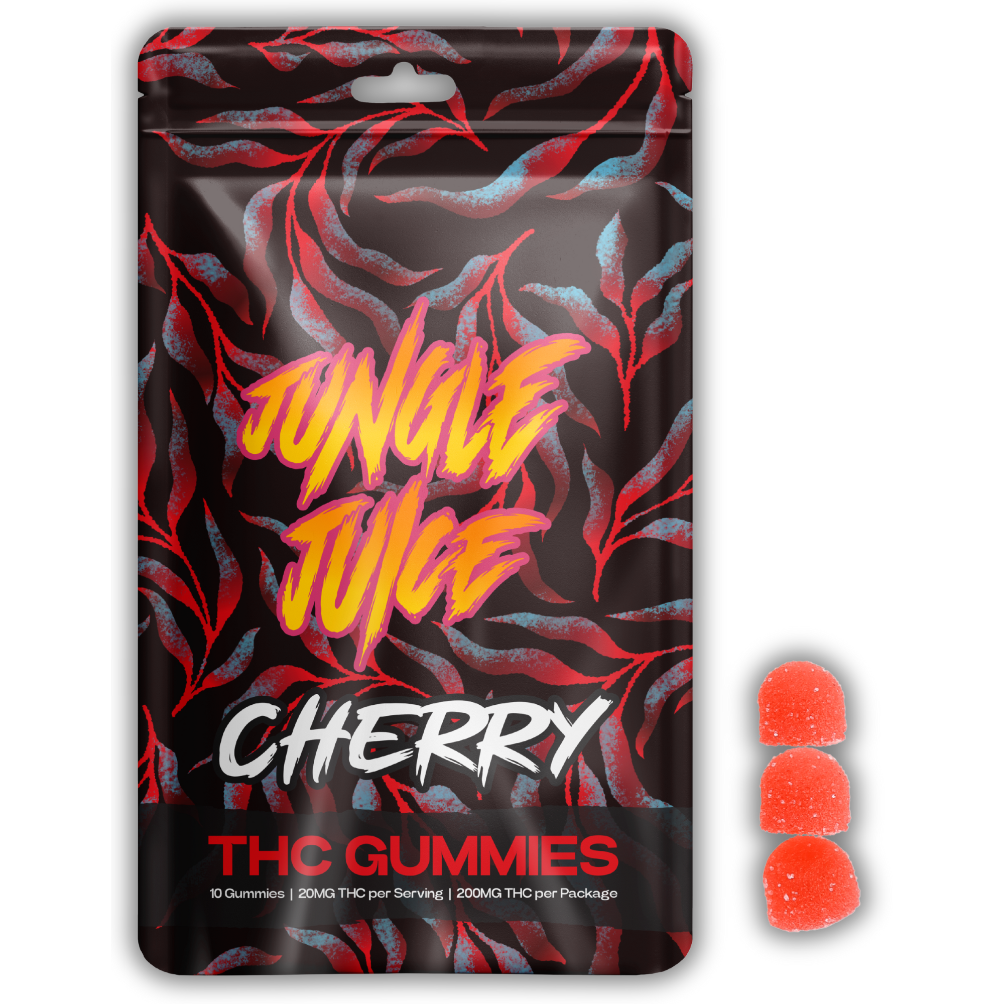 Photograph of product: Jungle Juice | Gummy | Cherry | 200mg