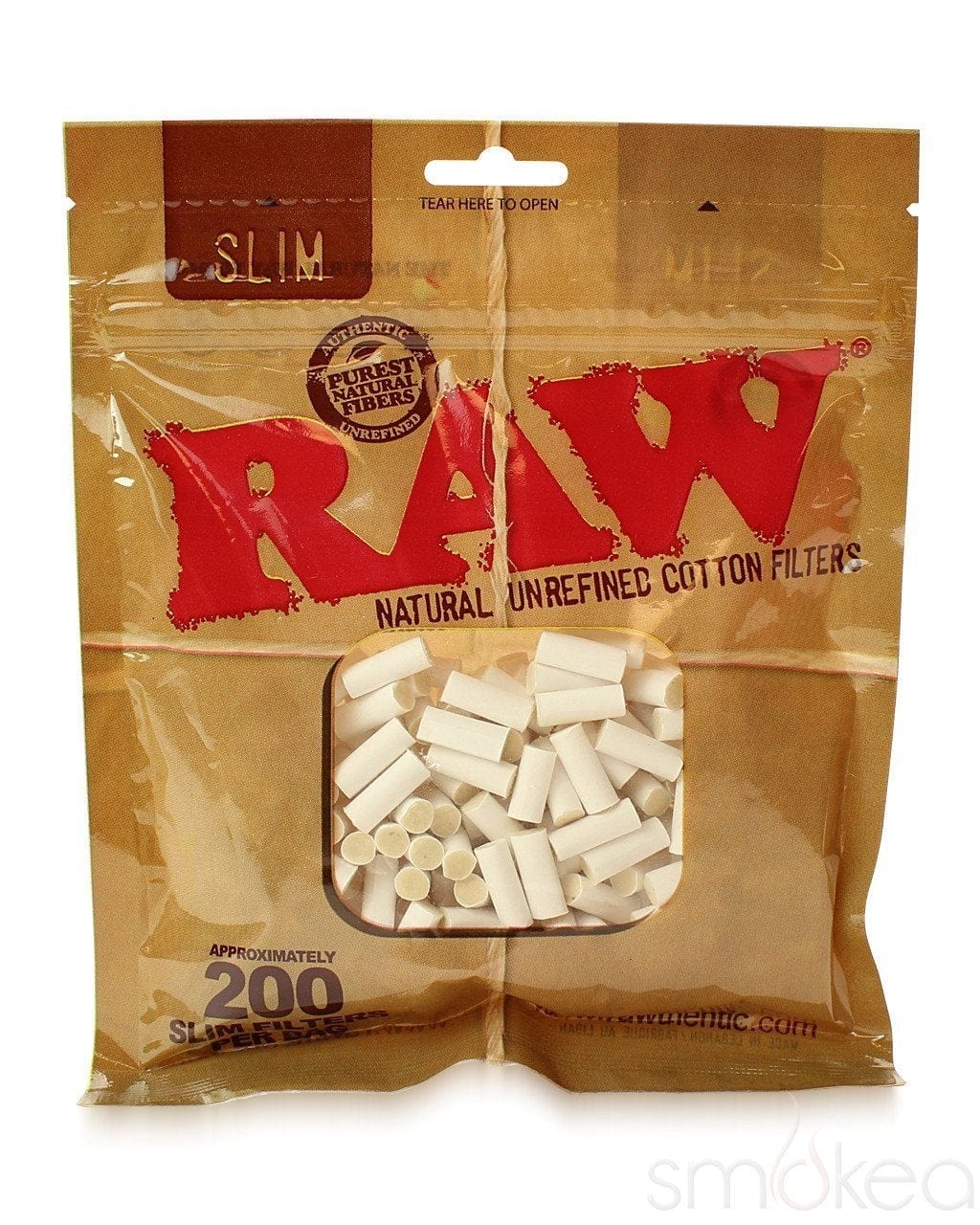 Photograph of product: Raw | Slim Cotton Filters | 200pk