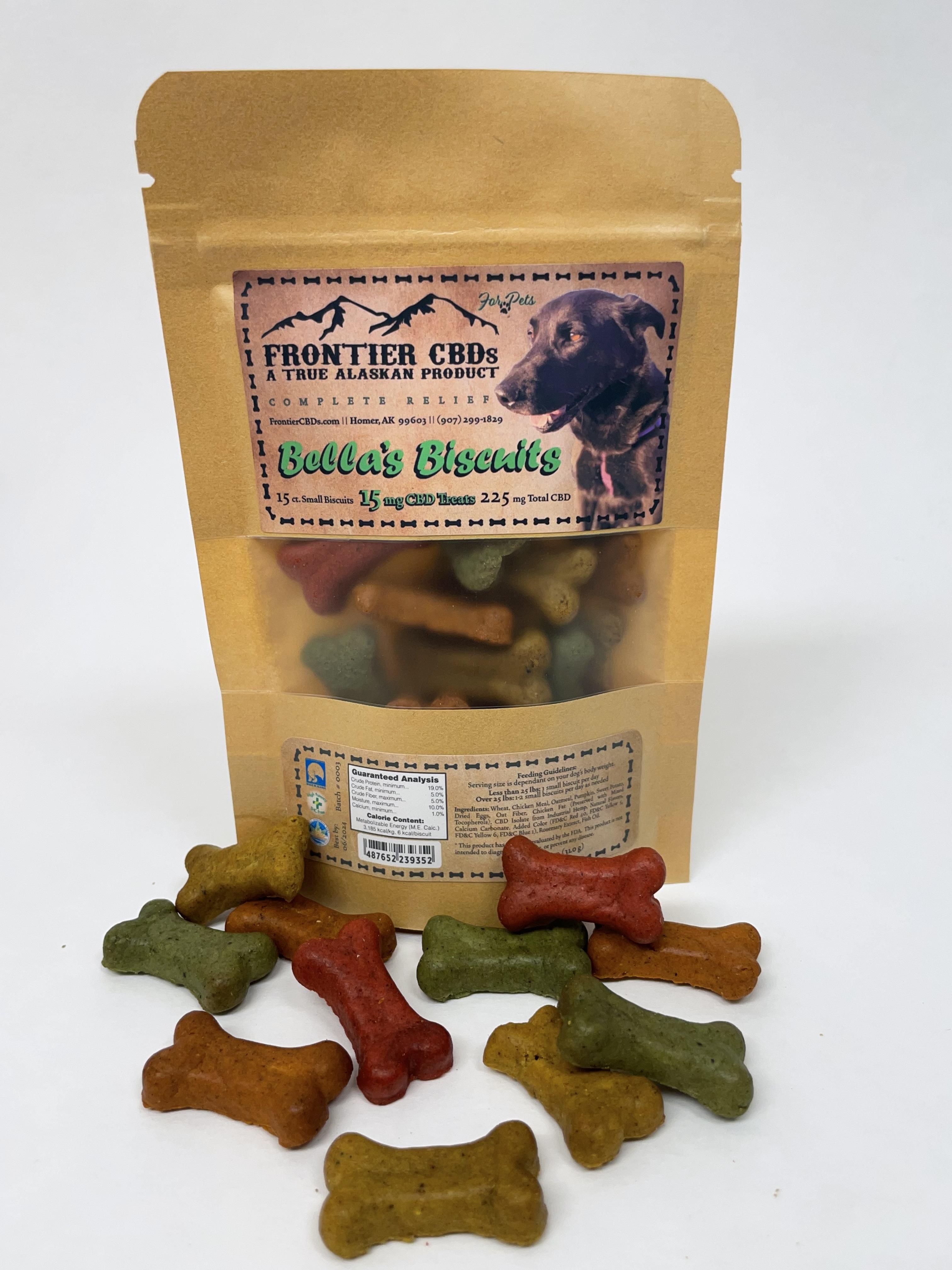 Photograph of product: Bella's Biscuits 15pk (225mg) CBD for Pets