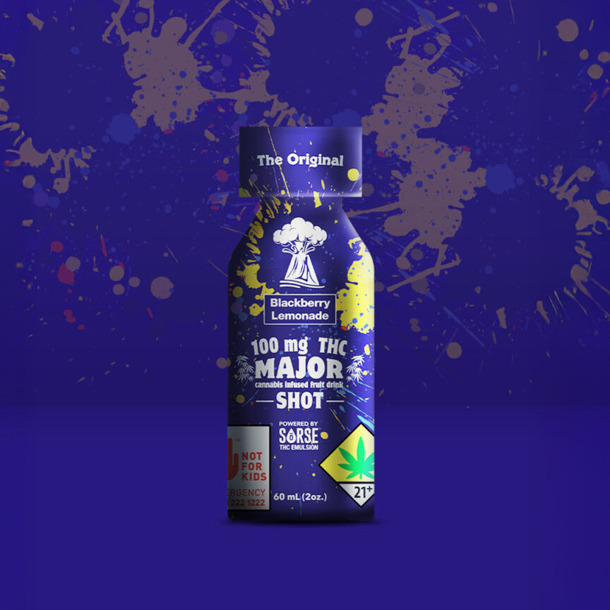 Photograph of product: Major - Blackberry Lemonade TH-oui Infused Drink 100mg