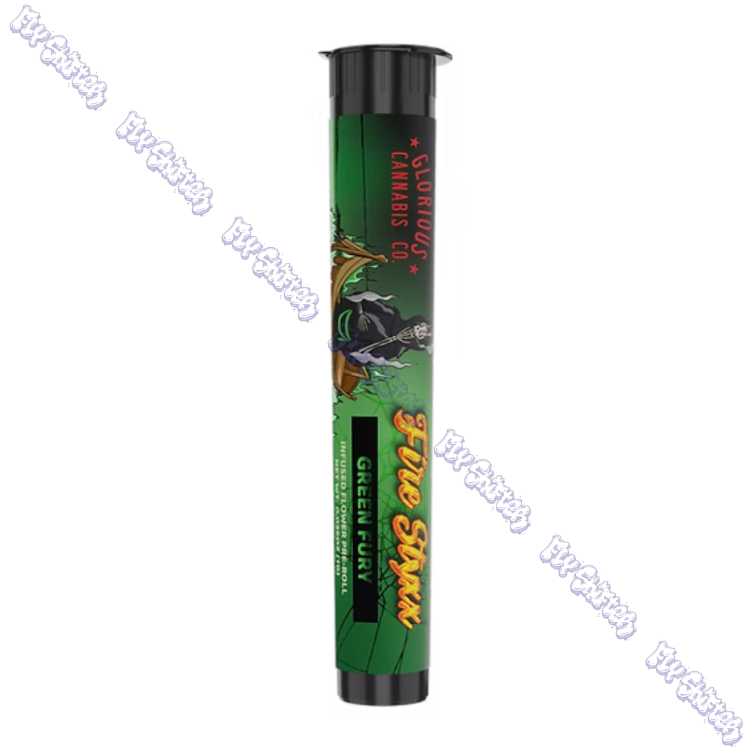 Photograph of product: Glorious Oui'd Co. x Simpler Daze Green Fury Fire Styxx Pre-Roll 1g