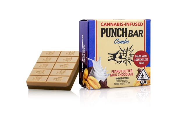 Photograph of product: Peanut Butter Milk Chocolate | PunchBar 100mg
